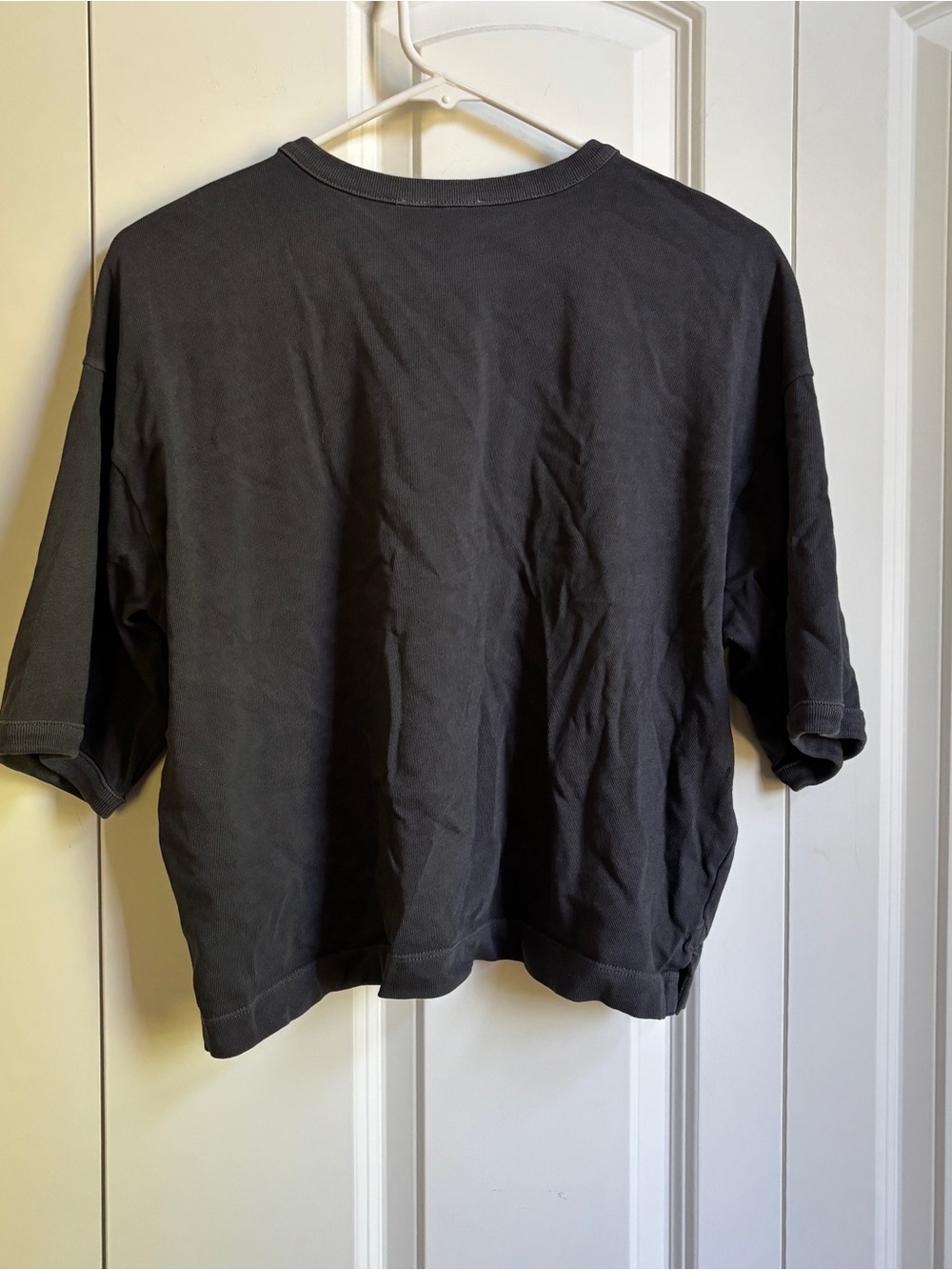 NWT Madewell dark grey cotton elbow length sweatshirt